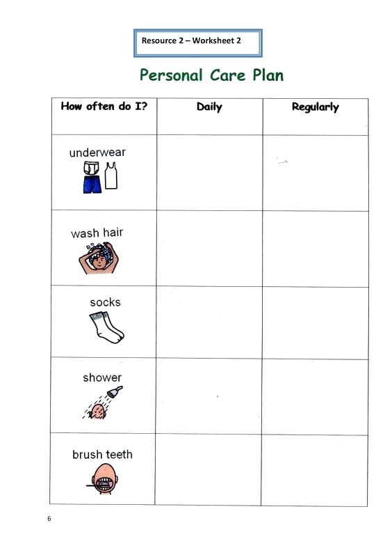 Personal Hygiene Worksheets â Streamclean Info
